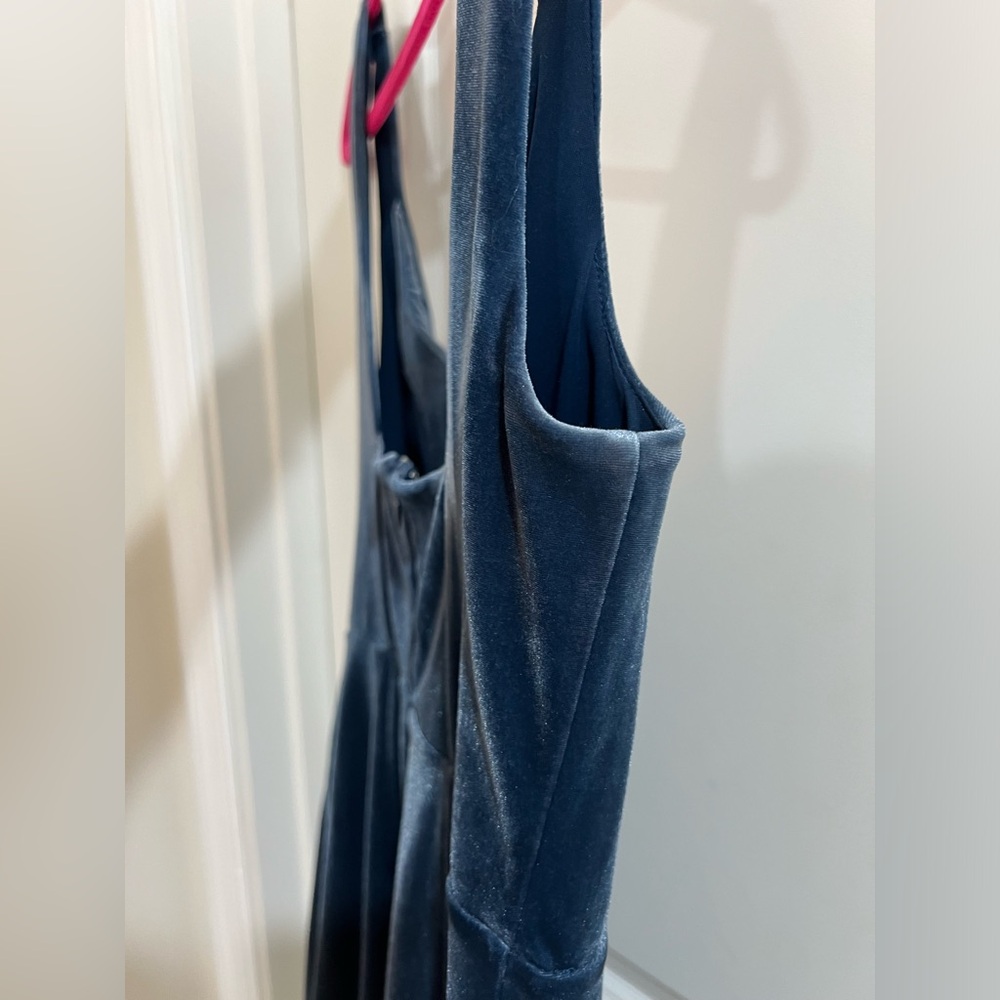 Express Velvet Blue Mini Dress - Picture 9 of 12